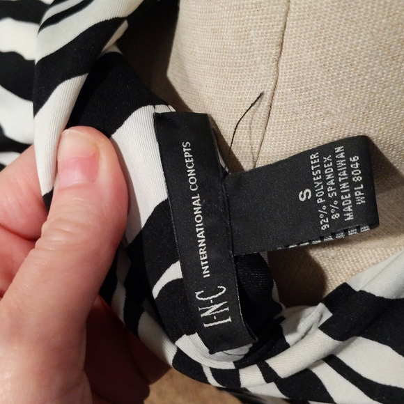 Long sleeve shirt dress INC small zebra print - Picture 5 of 5